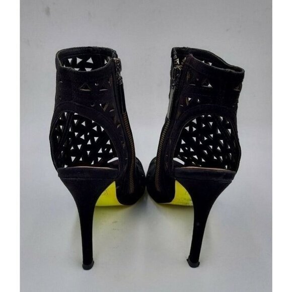 CARVELA Kurt Geiger Black Faux Suede Leather pumps SZ 5.5M - Picture 3 of 8